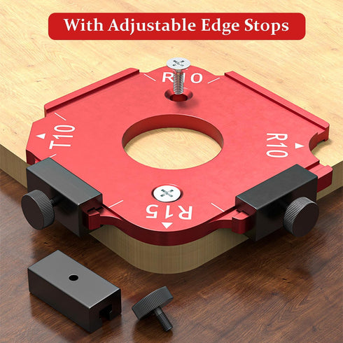 Shcobomo 2PCS R10/R15/R20/R25/R30/R35/R40/R50 Router Corner Radius Template, Aluminum Alloy Router Templates