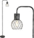 Industrial Floor Lamp, Antique Silver Standing Lamp Modern with 6W LED Bulb,