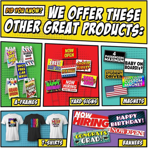 TampaPrinting 13 oz Grommets Fresh Shrimp Cooked Banner | Non-Fabric | Heavy-Duty Vinyl Single-Sided with Metal