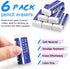 Tamaki 12 Pack Large White Pencil Erasers for School Office, Art Drawing