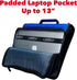 Case-it Universal Zipper Binder, 2 Inch O-Rings, Padded Pocket for 13 Inch Laptop/Tablet, Fire Engine Red LT-007