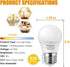 Low Wattage Light Bulbs, 1.5W LED Equivalent 15W/20W, 120V A15 Warm White 2700K, Non-Dimmable, E26 Base, 4 Pack