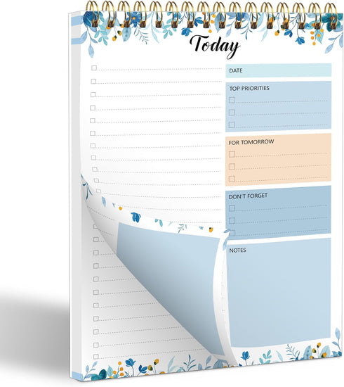 To Do List Notepad - 52 Sheets, 6.5" x 9.8" Checklist Productivity Organizer with Hourly Schedule for Work