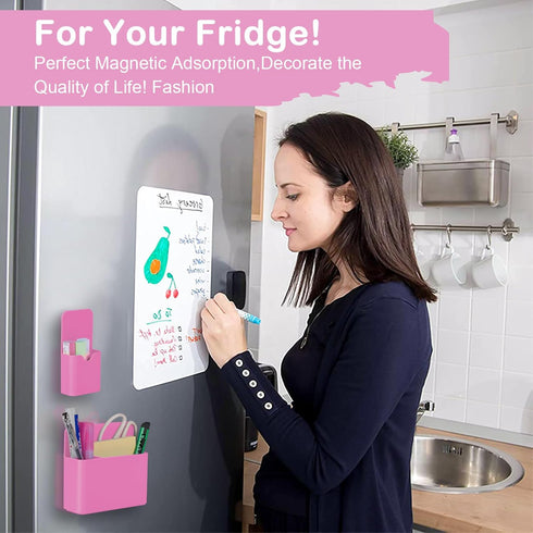 Magnetic Pen Holder, 2 Pack Magnetic Dry Erase Marker Holder with Strong Magnet, Storage Organizer for Whiteboard
