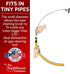 48" Commercial B291C Air-Gap Drain Brush - Flexible Dishwasher and Sink Cleaner Tool for Home and Kitchen - Long Pipe