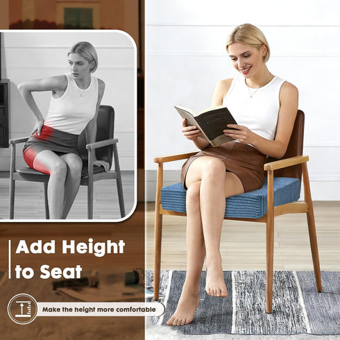 Yueyocici Corduroy Recliner Seat Cushion, Large High Density Foam Square Seat Cushion for Recliner Chair, Office Chair