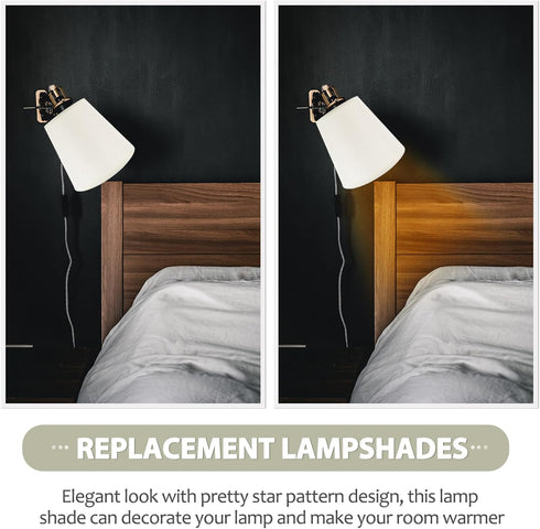 5.12 Inch OSALADI Clip-on Fabric Lampshade Small Cloth Lamp Shade for Table Lamps Floor Lamps Wall Lamps