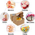 OAMCEG 100 PCS Individual Cupcake Boxes with Window and Stickers, 4x4x3 Inch, Small Cake Boxes, Pastry Carrier
