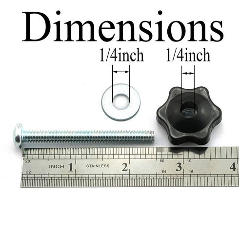 RuiLing 8 Set T-Track Knobs Kit - Hex Head Manual Nut with Full Thread Outer Bolts and Washers for DIY Projects
