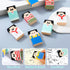 Mabor 8Pcs Cute Salaryman Erasers, Bald Uncle Desk Novelty Erasers for Kids and Office Supplies