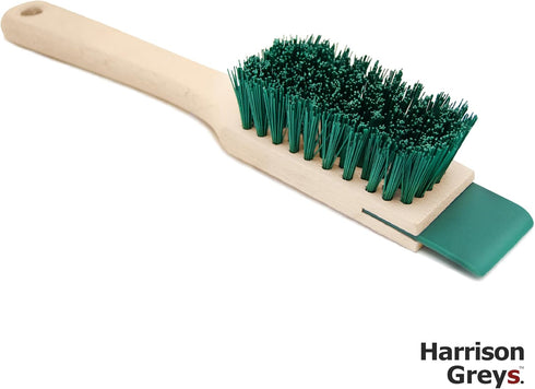 Heavy Duty Wooden Scrubbing Brush - Stiff Bristle Cleaning Tool