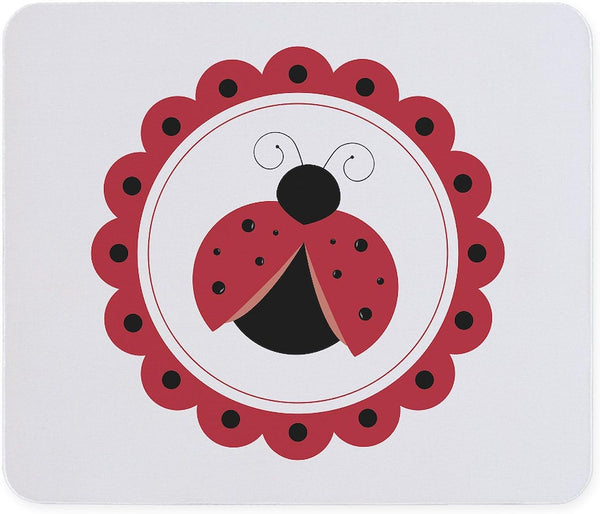 CafePress Ladybug Circle Mousepad Non-Slip Rubber Gaming Mousepad