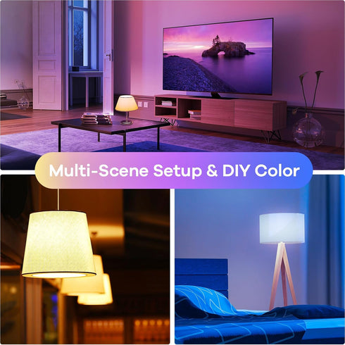 Linkind Matter Smart RGBTW Bulb, BR30 Smart Light Bulbs, E26 Color Changing LED, 650LM 60W Recessed, Works with Alexa,