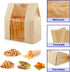 Pack 35 Packaging Pack 35,12.5x8.3x4 Inches of Paper Bread Bags for Homemade Bread, Paper Bakery Bag for Baked Food