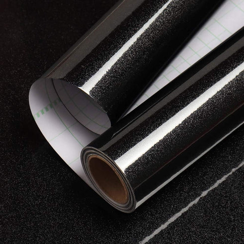 LACHEERY Glossy Black Contact Paper for Cabinets Shiny Peel and Stick Wallpaper Black Kitchen Cabinet Contact Paper Peel and Stick Black Removable Wallpaper for Kitchen Bathroom Countertops 15.8"x80" by LACHEERY