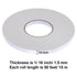 Tatuo 2 Rolls Double Sided Foam Tape, 1/2 inches by 50 Feet, White PE Foam Tape for DIY Craft Picture Poster Hanging