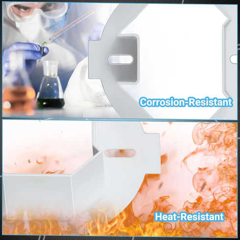 2 Pcs Ceiling Box Extender, Round Electrical Box Extender 4.35 Inch x 1.5 Inch Plastic for 3.5 Inch 4 Inch Boxes, White