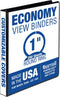 Samsill Economy 1 Inch 3 Ring Binder, Made in The USA, Round Ring Binder, Customizable Cover, Black