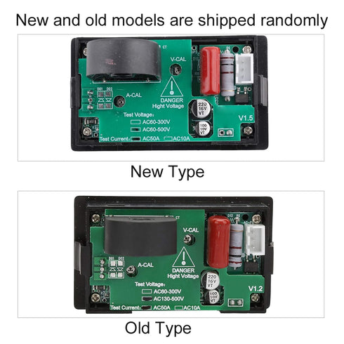 Fafeicy Digital Display AC Voltmeter, YB4835VA AC 500V/50A LED Ampere Meter, Multimeter