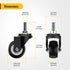 Caster Wheels 2 inch with No Brake Stem Casters, 3/8" -16 x 1" (Stem Diameter 3/8", Stem Length 1") Threaded Swivel Casters Set of 4 Heavy Duty Castors Black