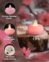 24 Pack Raycare Pink Battery Operated Tea Lights, Long Lasting Fake Candles, Flameless LED Tea Light, Colored Tealights