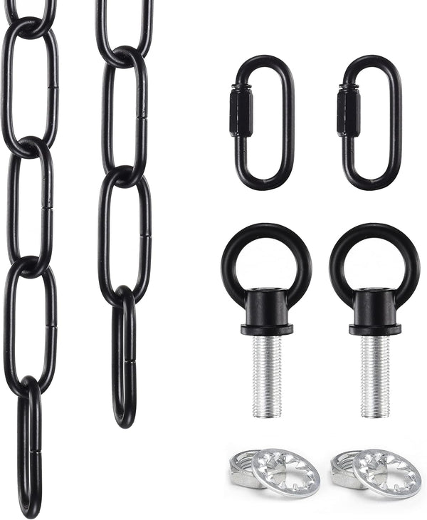 Mr.Color Black Metal Chandelier - Heavy Duty, 6 Feet Chain for Pendant Lights,