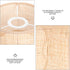 Rattan Woven Lamp Shade Rattan Basket Chandelier Lamp Shade Clip- On Vintage Table Light Cover Floor Lamp Replacement