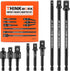 THINKWORK 9-Piece Impact Socket Adapter Set, 1/4" 3/8" 1/2" Drill Socket Adapter for Cordless Drill
