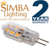Simba Lighting LED G4 Bulb, 5 Pack, 1.5W T3 20W Halogen Replacement, 12V AC/DC, Soft White 3000K