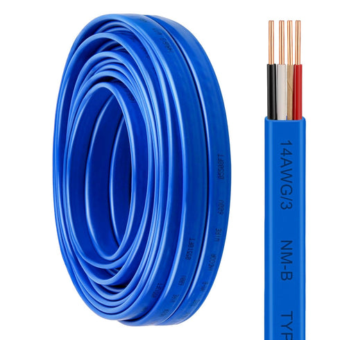14/3 NM-B Wire with Ground - 15FT Non-Metallic Sheathed Cable Pure Copper
