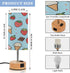 MOOCG 3 Dimmable Strawberry Ice Cream Touch Control Table Lamp with Fabric Shade, Color Temperatures LED Desk Lamp, Eye