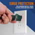 3-Prong to 2-Prong Grounding Adapter Plug, 2 Piece for Wall Outlets, Converters for Outlets, Electrical, Household,