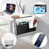 Under Desk Laptop Holder, Clamp On Side Desk Organizer with Anti-Scratch Pad & Magnetic Pen Holder for Flat Edge Desks