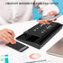 Varhomax Glass Desk Whiteboard - Black with Calculator, Desktop Dry Erase Board with Storage for Home and Office