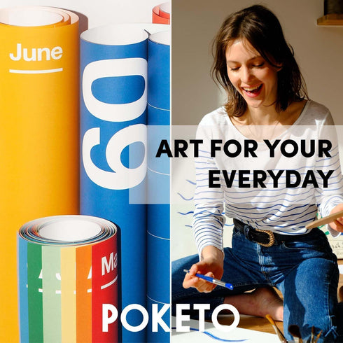 POKETO Lined Notebook Journal - 140 Page College Ruled Notebook, 100 GSM Thick Paper, Softcover, 8.25” x 5.75”