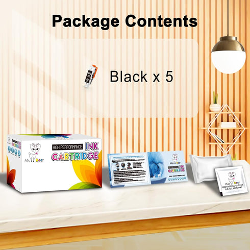 Miss Deer Compatible 270 PGBK Ink Cartridge Replacement for Canon 270XL PGI-270 PGI270XL for PIXMA MG6820, TS9020,