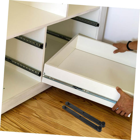 Cabilock Slide Rails for Cabinet Concealed Plastic Grooved for Bedside Tables and Wardrobe Dressers Space-Saving