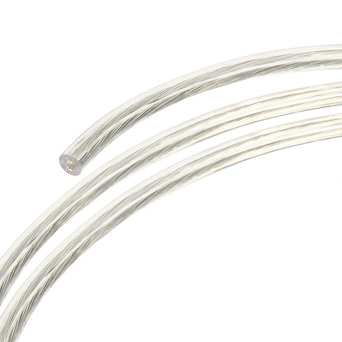 MECCANIXITY 3.0m/9.84ft PVC Covered Wire 2 Core Sheath Power Cord 18AWG for LED Lamp, Audio Cable, Speaker Line Clear