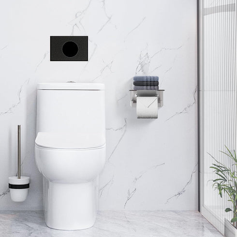 A8367BN LANC Bathroom Toilet Paper Holder with Shelf, Brushed Nickel Toilet Paper Roll Holder with Wipes Shelf