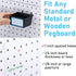Uiifan 18 Set Pegboard Cups Kit, Plastic Bins with Hooks and Label Stickers for DIY Tools, Craft, Office Storage (White)