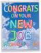 The Best Card Company - Jumbo New Job Greeting Card (8.5 x 11 inch) - Employment Congrats (Not 3D or Raised)