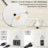 15.75''H 3-Way Dimmable 2 E26 Bulb Table Lamp Touch Control, Small Bedside Lamps with USB Ports & AC Outlet, Nightstand