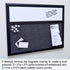 Ultimate Office Fabric Bulletin Board 24 x 18 Memo Board PLUS with 3 Photo Frames and Jumbo Pushpins