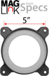 4 inch MagLink Surface Mount Dustport Steel Ring Receiver, Magnetic Dust Collection Fitting for MagLink Dust Collection