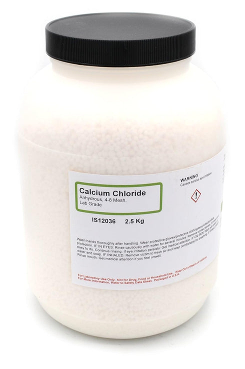 ALDON Innovating Science Calcium Chloride, 2.5kg, Anhydrous, 4-8 Mesh, Laboratory Grade
