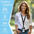 Piefly Lanyards for Id Badges, Funny Badge Holder with Retractable Badge Reel Clip, Chicken Work Card Name Tag Keychain