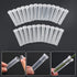 AIEX 48pcs Reusable Plastic Flower Tubes with Silicone Cap for Flower Plants, 7.2 x 1.8 cm (Transparent)
