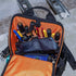 Klein Tools 55559 Stand-Up Zipper Bag Tool Pouch with Carabiners, 7-Inch Blue and 14-Inch Gray Utility Bags, 2-Pack