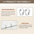 T8 Bulbs Pack 18 MECCANIXITY U Clips Holder Bracket Fluorescent Tube Light Fixture Steel Pipe Clamps for LED Ceiling