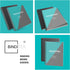 Binditek 200 Pack Binding Covers and Backs Set, 8.5 x 11 Inches, 100 Pcs 10 Mil Clear PVC Binding Covers, 100 Pcs 12